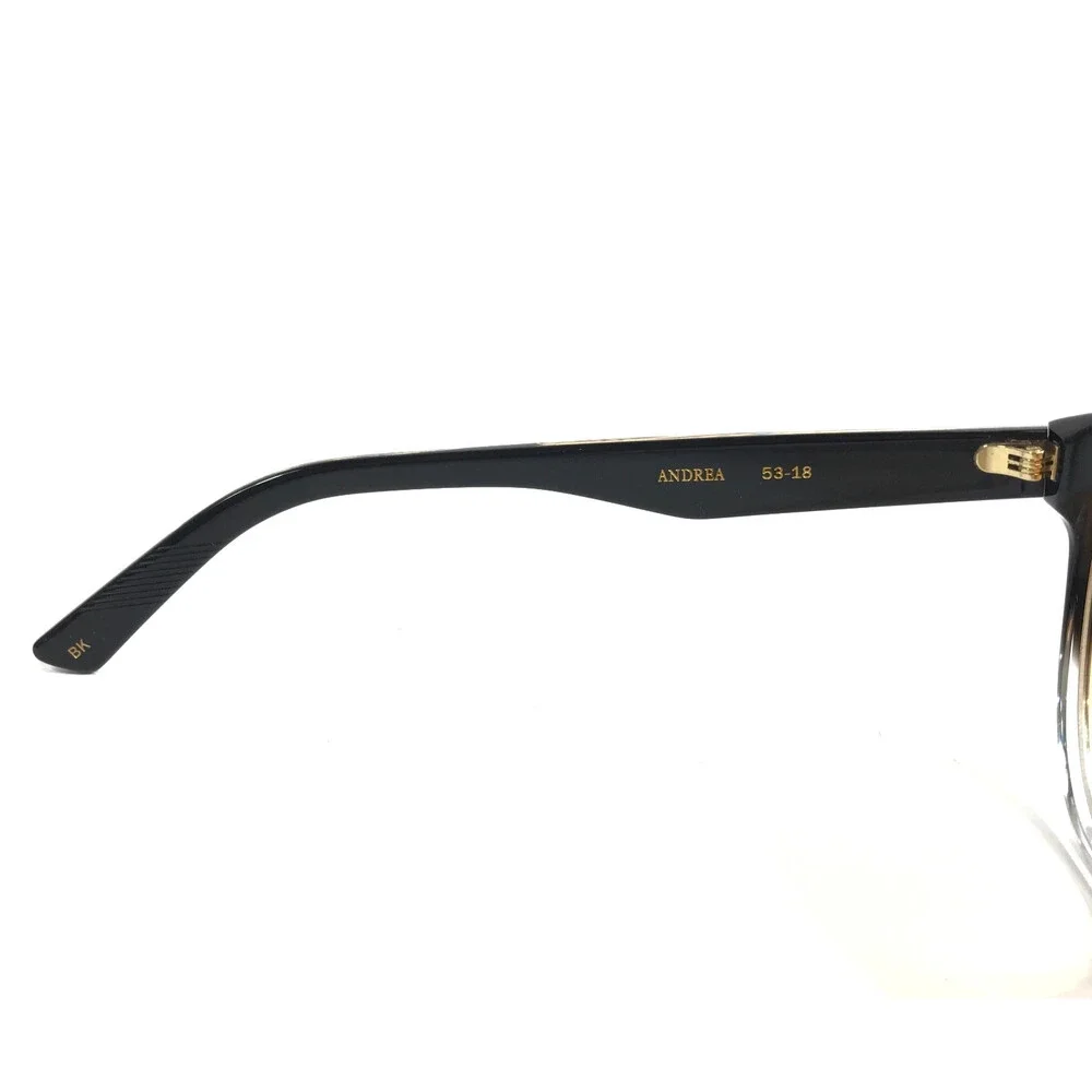 Alfred Kerbs Sunglasses ANDREA BK Black Cat Eye Frames w/ Gradient Orange Lenses